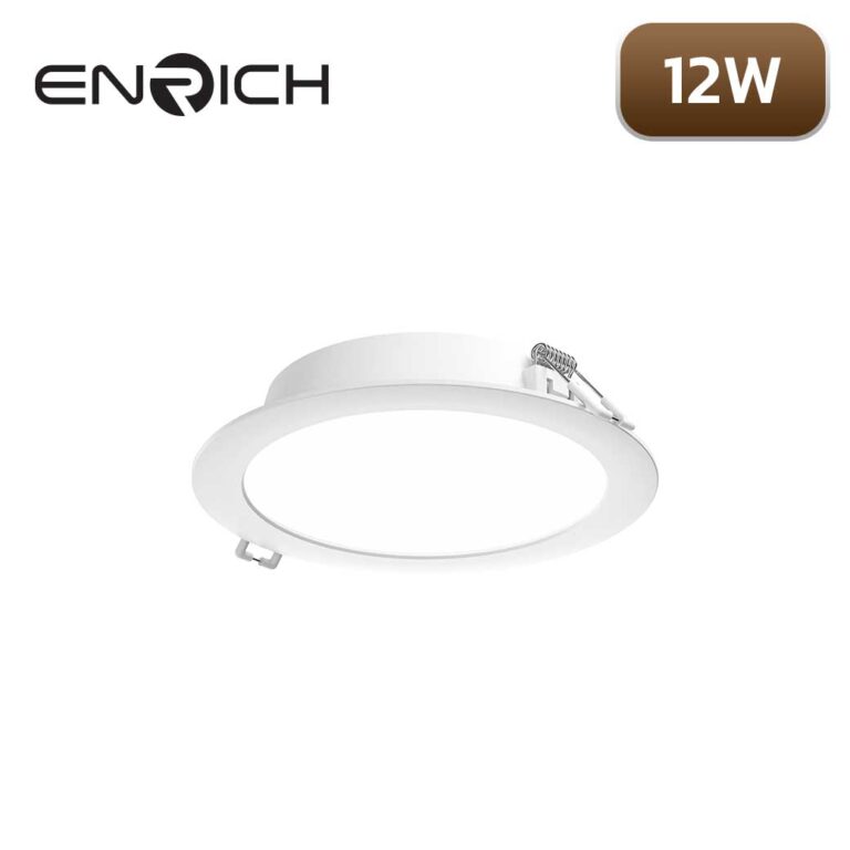 โคมไฟดาวน์ไลท์ LED หน้ากลม 12W ENRICH EASY-O สีขาว