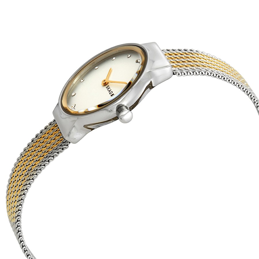Skagen SKW2698 นาฬิกาผู้หญิง Skagen รุ่น SKW2698, Freja Two-Tone Steel-Mesh Quartz Women's Watch