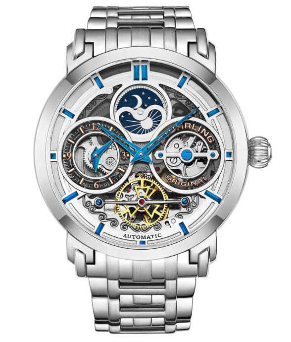Stuhrling Original 371B.01 นาฬิกาผู้ชาย Luciano Automatic Skeleton Men's Watch