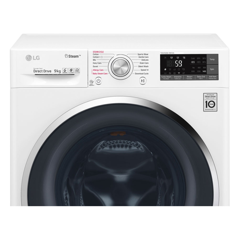 [ผ่อน0%10ด] LG เครื่องซักผ้าฝาหน้า Twin Wash 9 kg. รุ่น TWC1409S3W (ชลบุรี ส่งฟรี) [ผ่อน 0% 10ด]