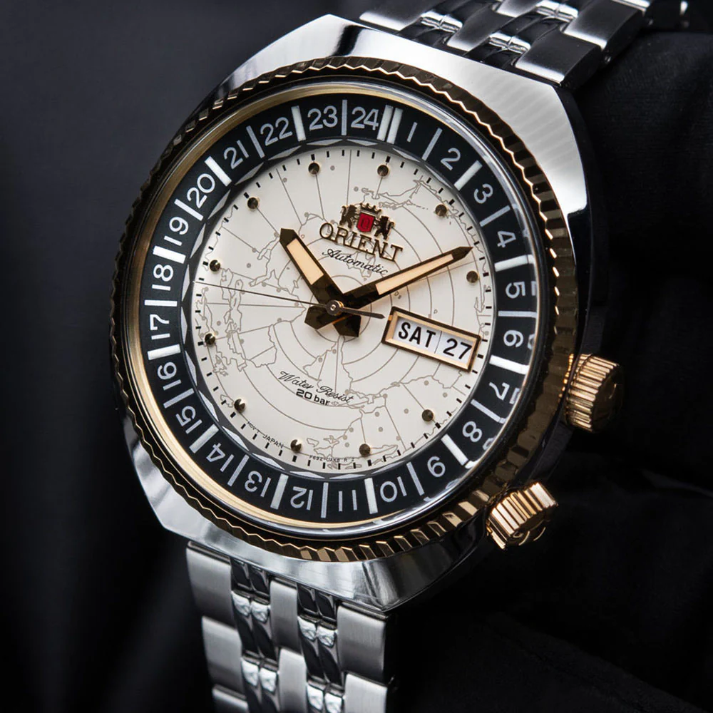 Orient RA-AA0E01S19B นาฬิกาผู้ชาย World Map Revival Automatic Men's Watch