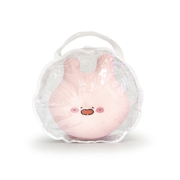 [PRE-ORDER] MOGU x Asamimi-chan Bead Cushion หมอนตุ๊กตา เม็ดบีด อาซามิมิจัง น้องกระต่าย หูยาว หน้ายิ้ม โชว์บั้นท้าย พร้อมกระเป๋าใส นำเข้าจากญี่ปุ่น ふにもち あさみみちゃん おしりまくら ＭＯＧＵ クリアピンク
