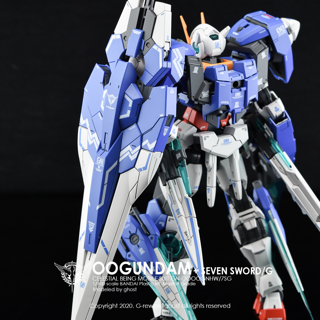 G-REWORK CUSTOM DECAL MG 1/100 OO GUNDAM + SEVEN SWORD
