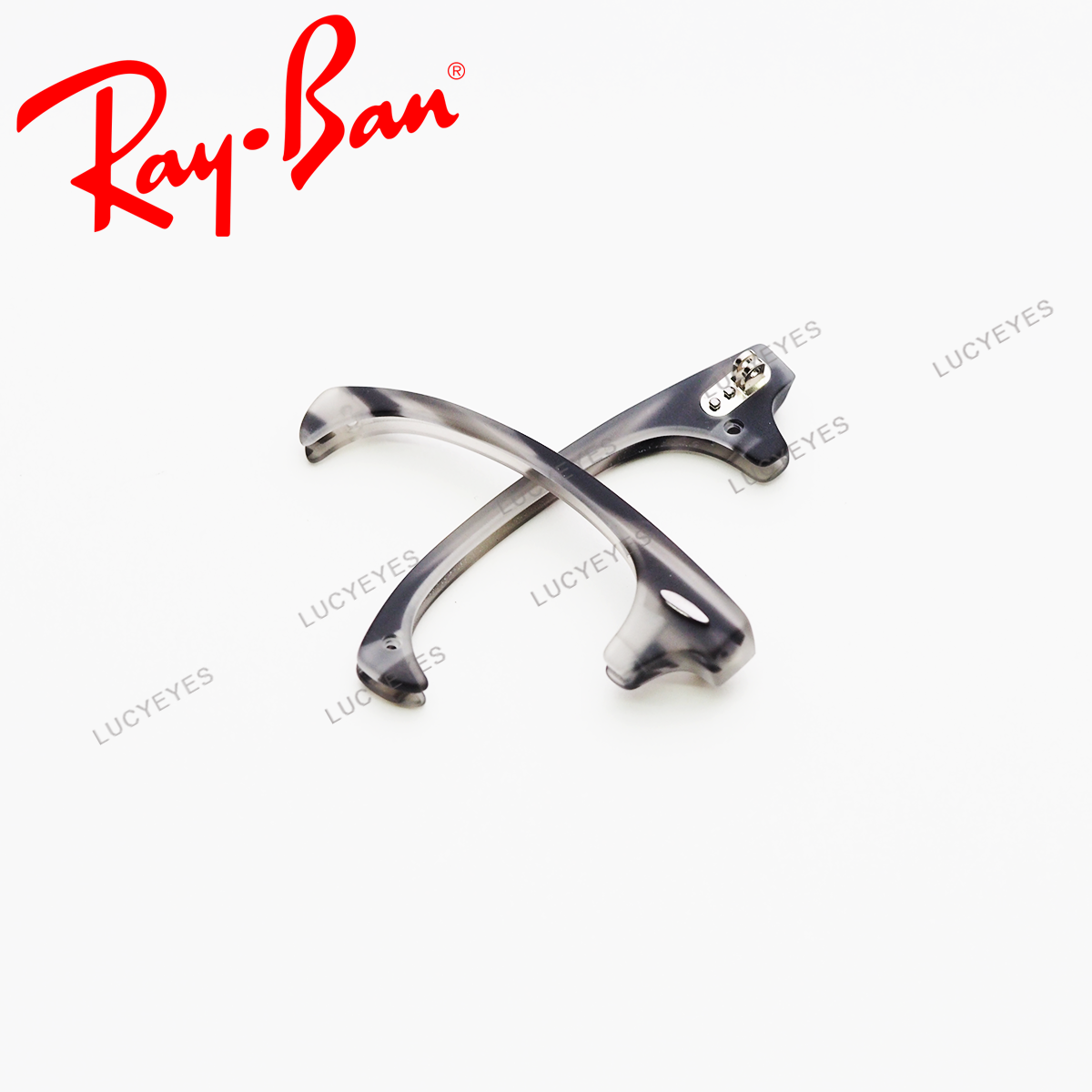 คิ้วสะพานแว่น RAYBAN CLUBMASTER แท้ 100% RB3016 (สีเทาลายหินอ่อน อะไหล่เงิน)