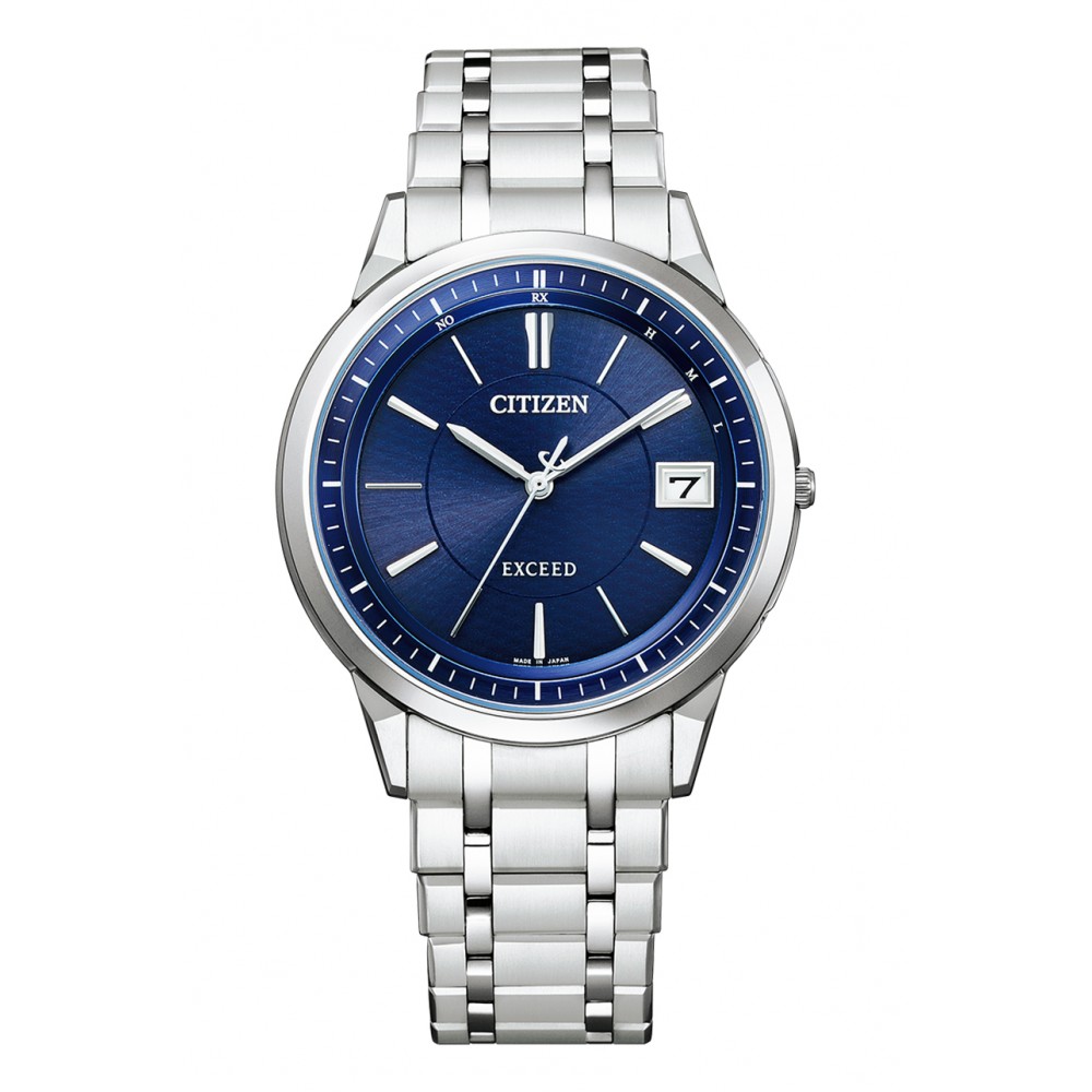 Citizen AS7150-51L นาฬิกาผู้ชาย Exceed Radio Controlled Titanium Solar Men's Watch
