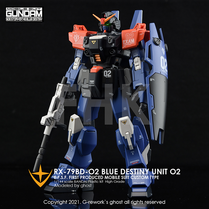 G-REWORK CUSTOM DECAL HG 1/144 RX-79BD-02 BLUE DESTINY UNIT 02