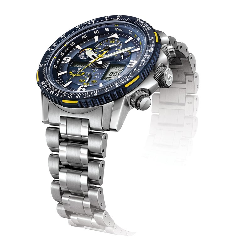 Citizen JY8078-52L นาฬิกาชาย Promaster Blue Angels Skyhawk A-T Radio Controlled Eco-Drive Chrono Men's Watch
