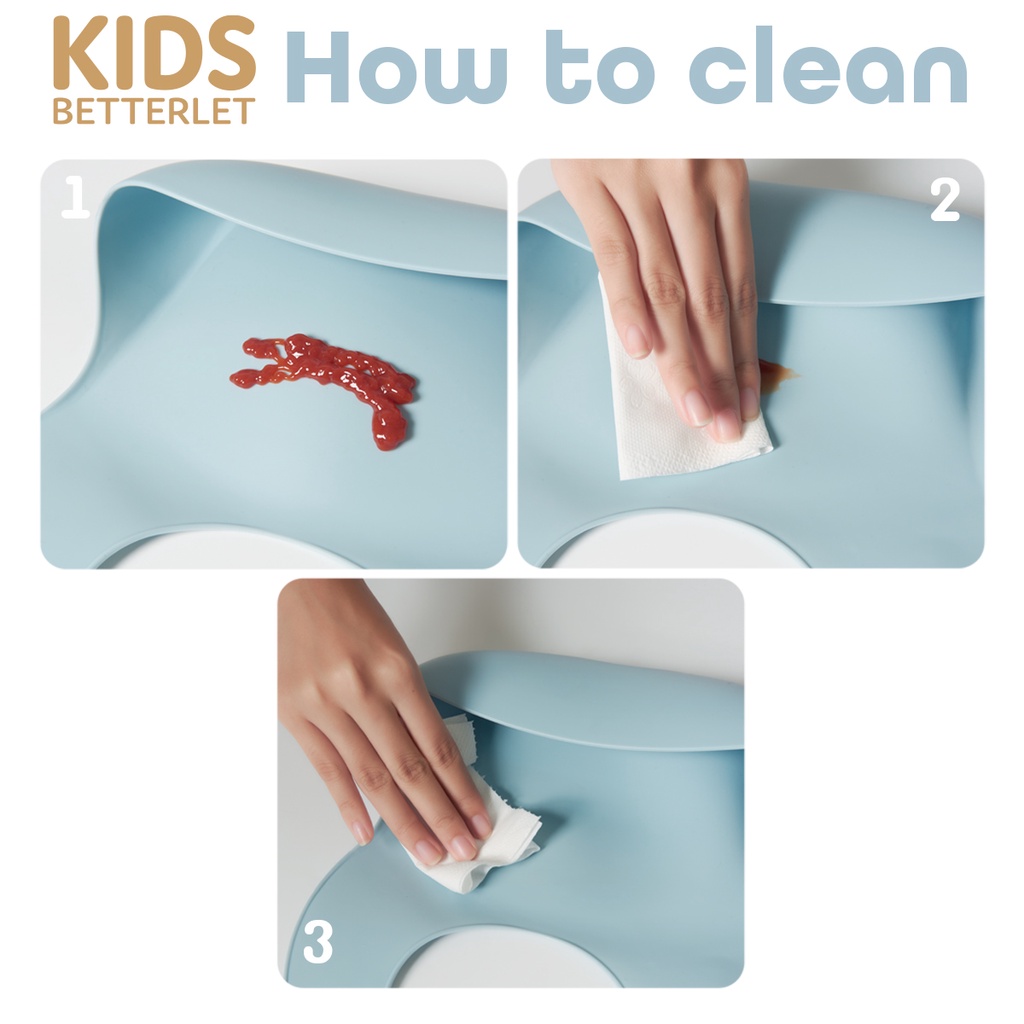 ซิลิโคนกันเปื้อน พร้อมช่องเก็บอาหาร bib