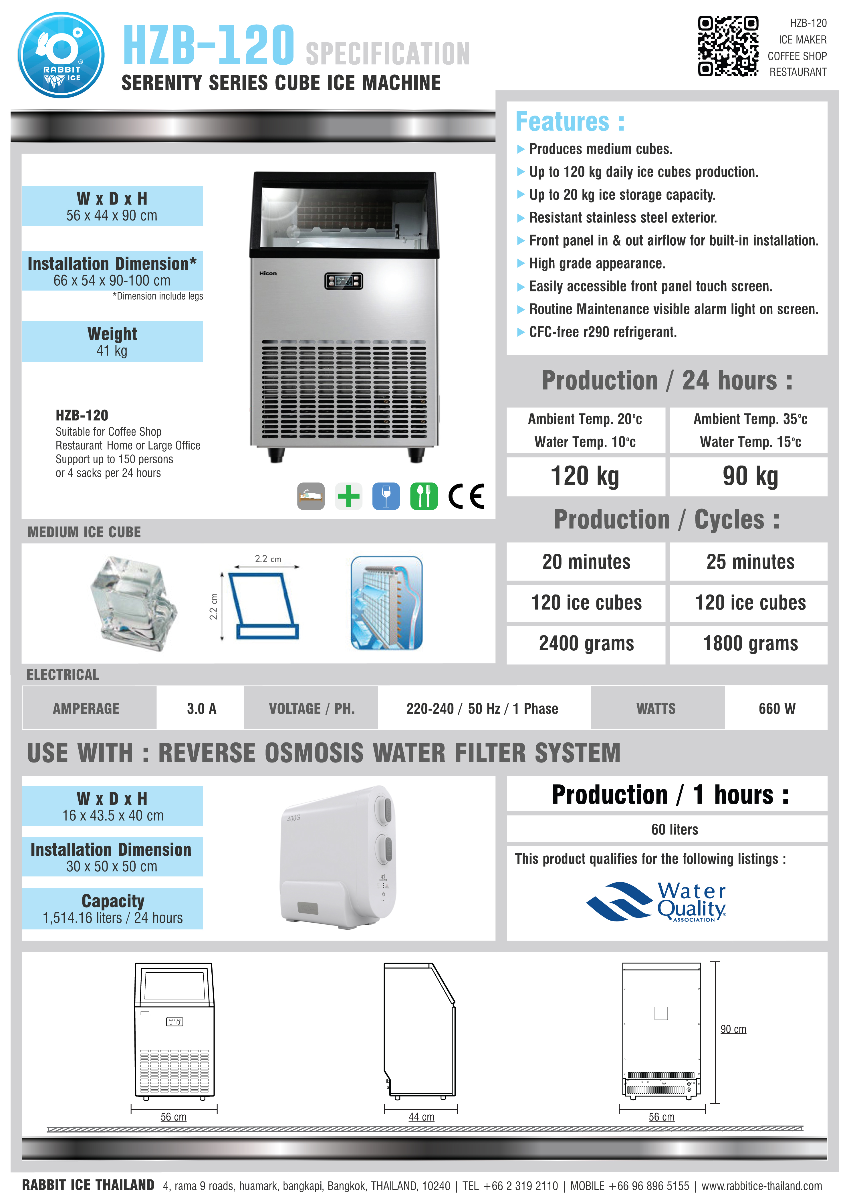 เครื่องทำน้ำแข็ง Rabbit ice สำหรับเช่า