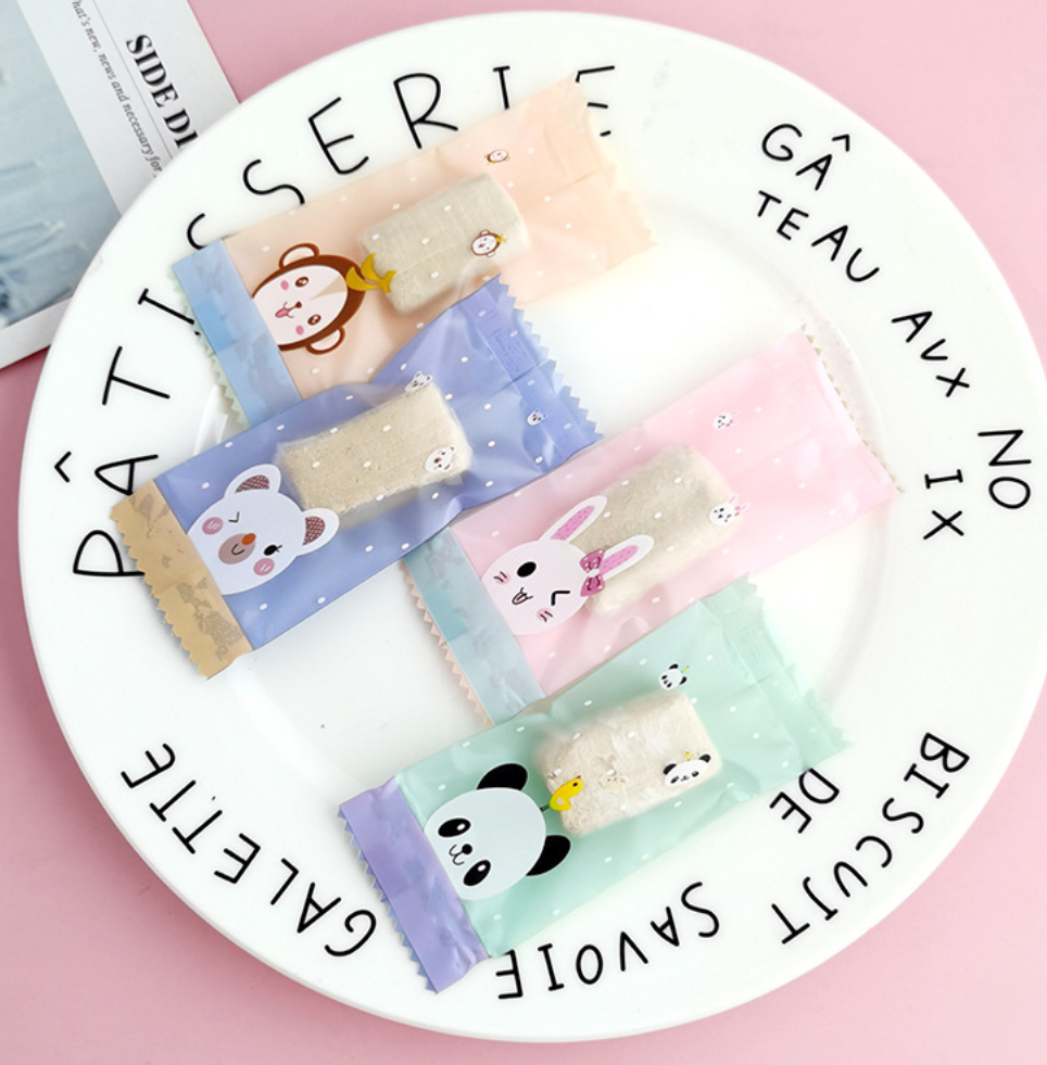 ถุงซีล ใส่ขนม คุกกี้ ลูกอม ขนาด 4x9-9.5 ซม.จำนวน 195-200 ใบ/แพ็ค ชุดที่ 1/2