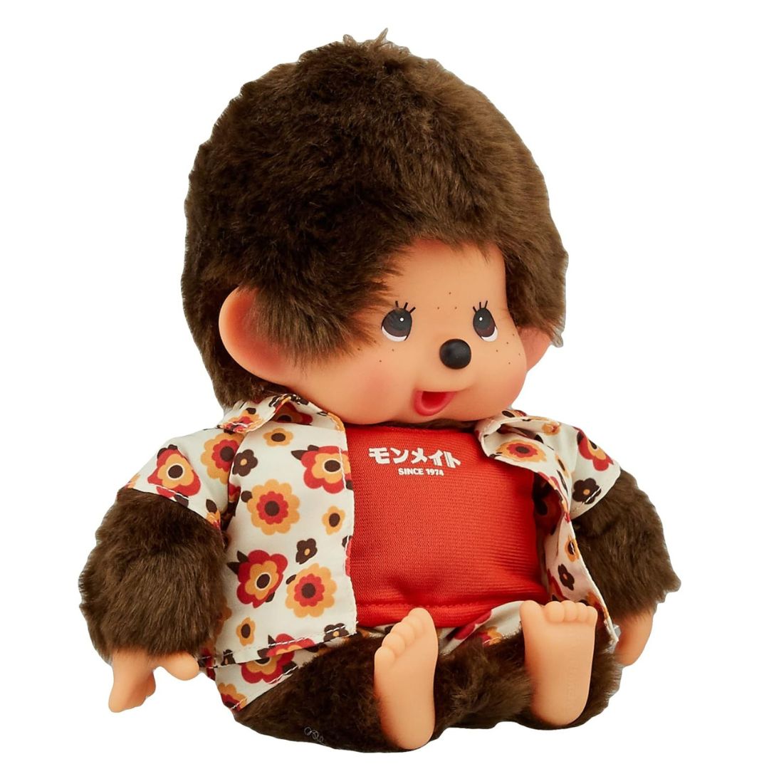 [PRE-ORDER] Monchhichi ตุ๊กตาม่อนชิชิคุง ใส่เสื้อลายดอกไม้ Size M : H26 × W16 × D10 cm นำเข้าจากญี่ปุ่น セキグチ モンチッチ モンメイト(オレンジ) モンチッチ M 男の子 ぬいぐるみ 203055