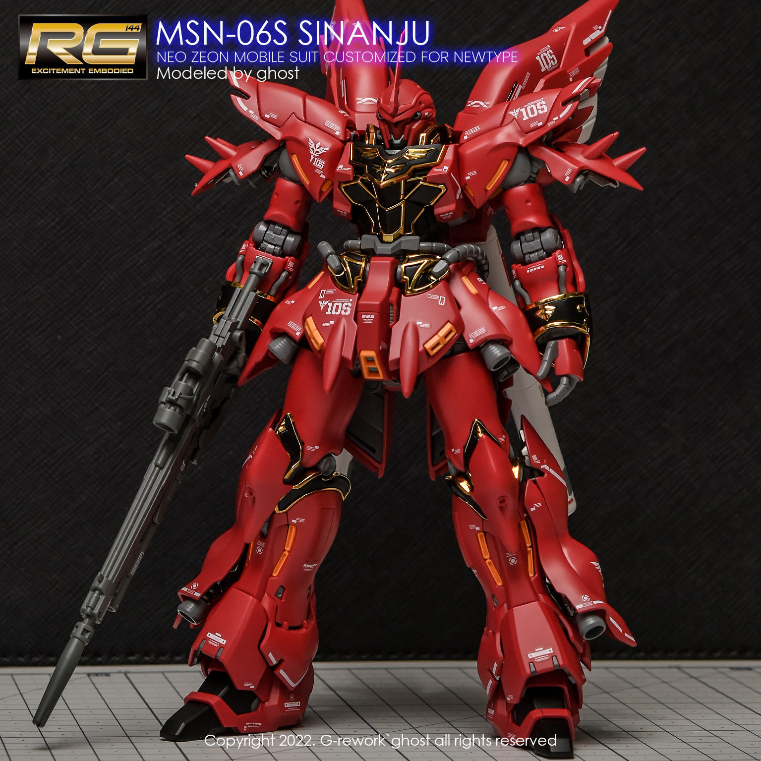 G-REWORK CUSTOM DECAL RG 1/144 MSN-06S SINANJU