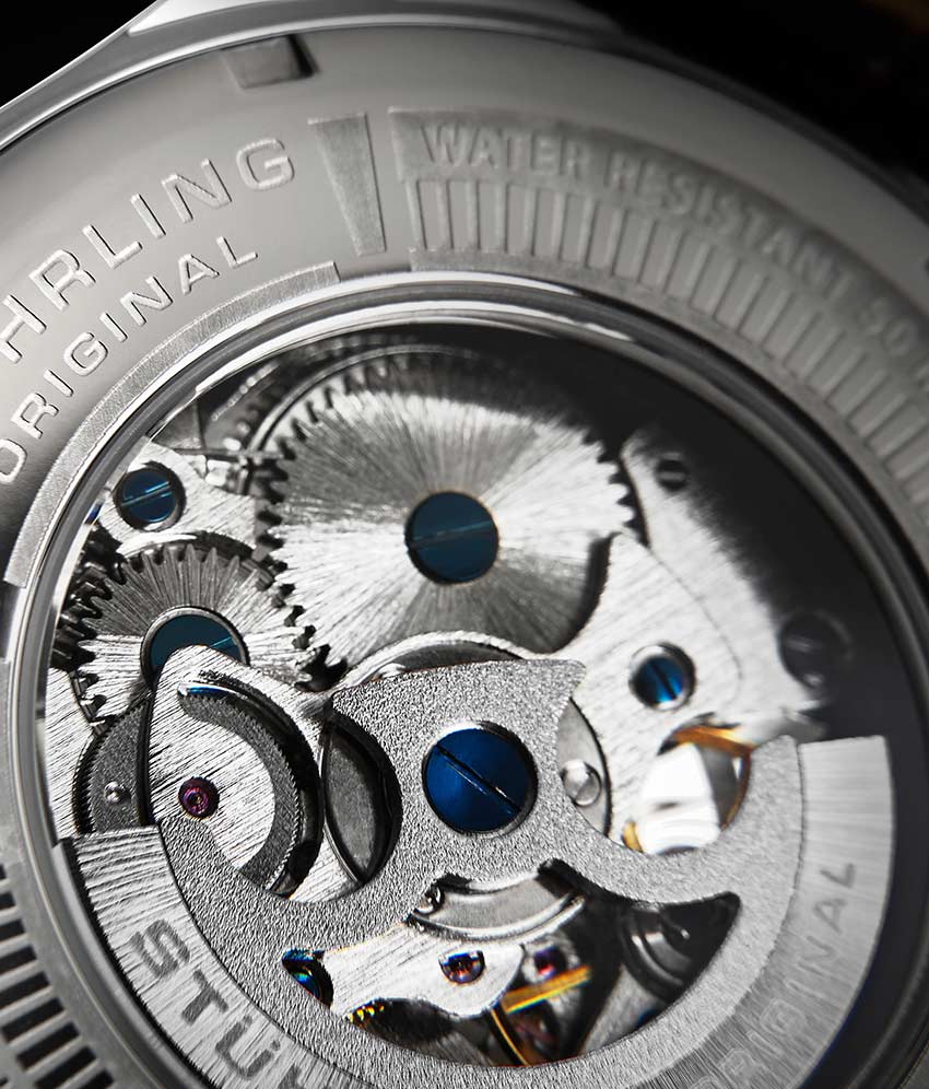 Stuhrling Original 747.02 นาฬิกาผู้ชาย Stuhrling Original รุ่น 747.02, Atrium Automatic Skeleton Leather Strap Men's Watch