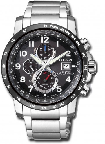 Citizen AT8124-83E นาฬิกาผู้ชาย Eco-Drive Global Radio Controlled AT Chronograph Men's Watch