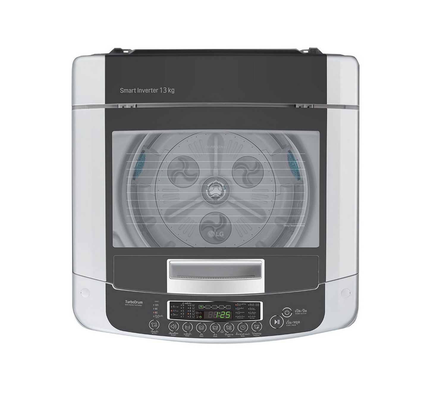 เครื่องซักผ้า LG 13 กก. สีเงิน ระบบ Smart Inverter รุ่น T2313VS2M