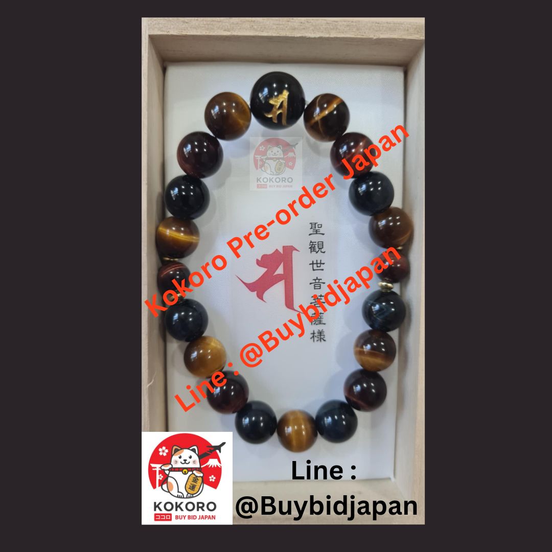 [พร้อมส่ง] เครื่องรางญี่ปุ่น สร้อยข้อมือ หินตาเสือ 3 สี Tiger's Eye Stone ของแท้ จากวัดอาซากุสะ วัดเซ็นโซจิ Asakusa Amulet Senso-ji 浅草寺 N-2 三種虎目石