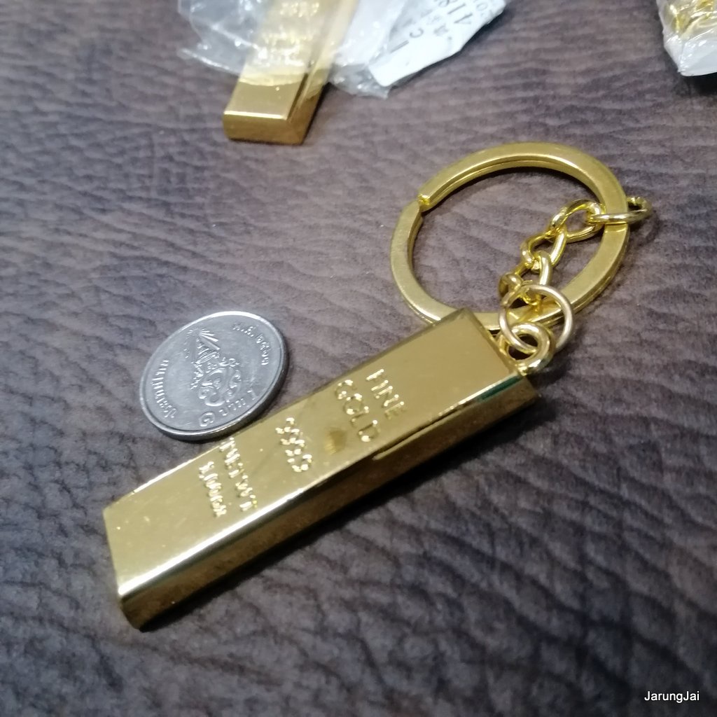 พวงกุญแจ ทองคำแท่งจำลอง ส่งจากไทย