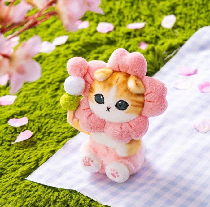 [PRE-ORDER] พวงกุญแจ ตุ๊กตา แมวโมฟุ ถือดังโงะ Mofusand Dango Cat Mascot นำเข้าจากญี่ปุ่น mofusand 花より団子にゃんマスコット