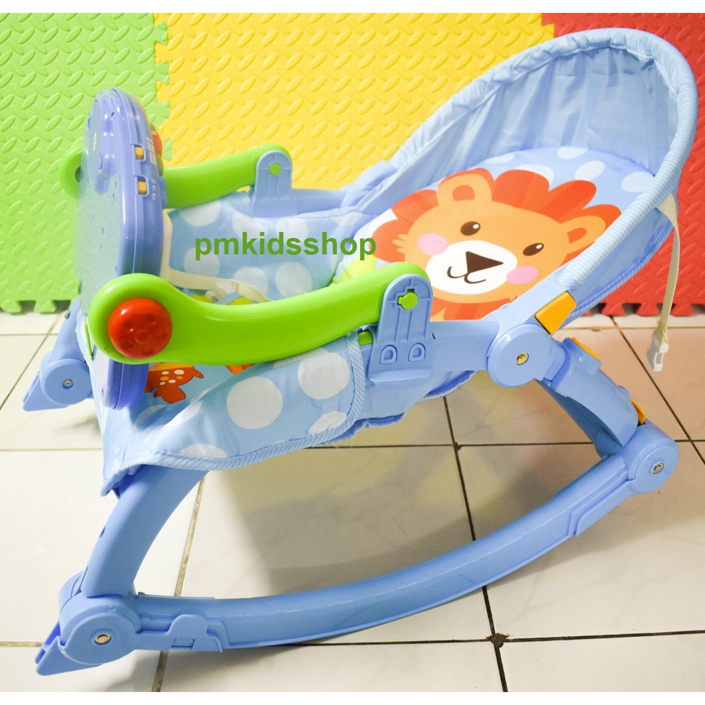 เปลโยกพร้อมของเล่นเปียโนดนตรี Baby Pedal Gym Chair