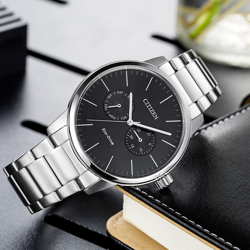 Citizen AO9040-52E นาฬิกาผู้ชาย Eco-Drive Multi-Dial Calendar Men's Watch