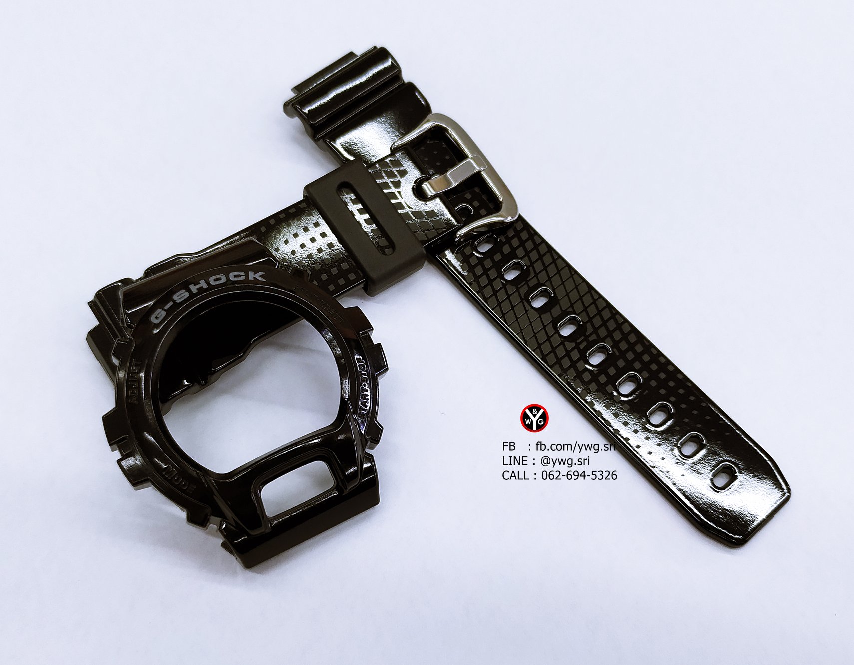 กรอบสาย G-SHOCK แท้ สีดำเงา ใส่ได้รับรุ่น DW-6900