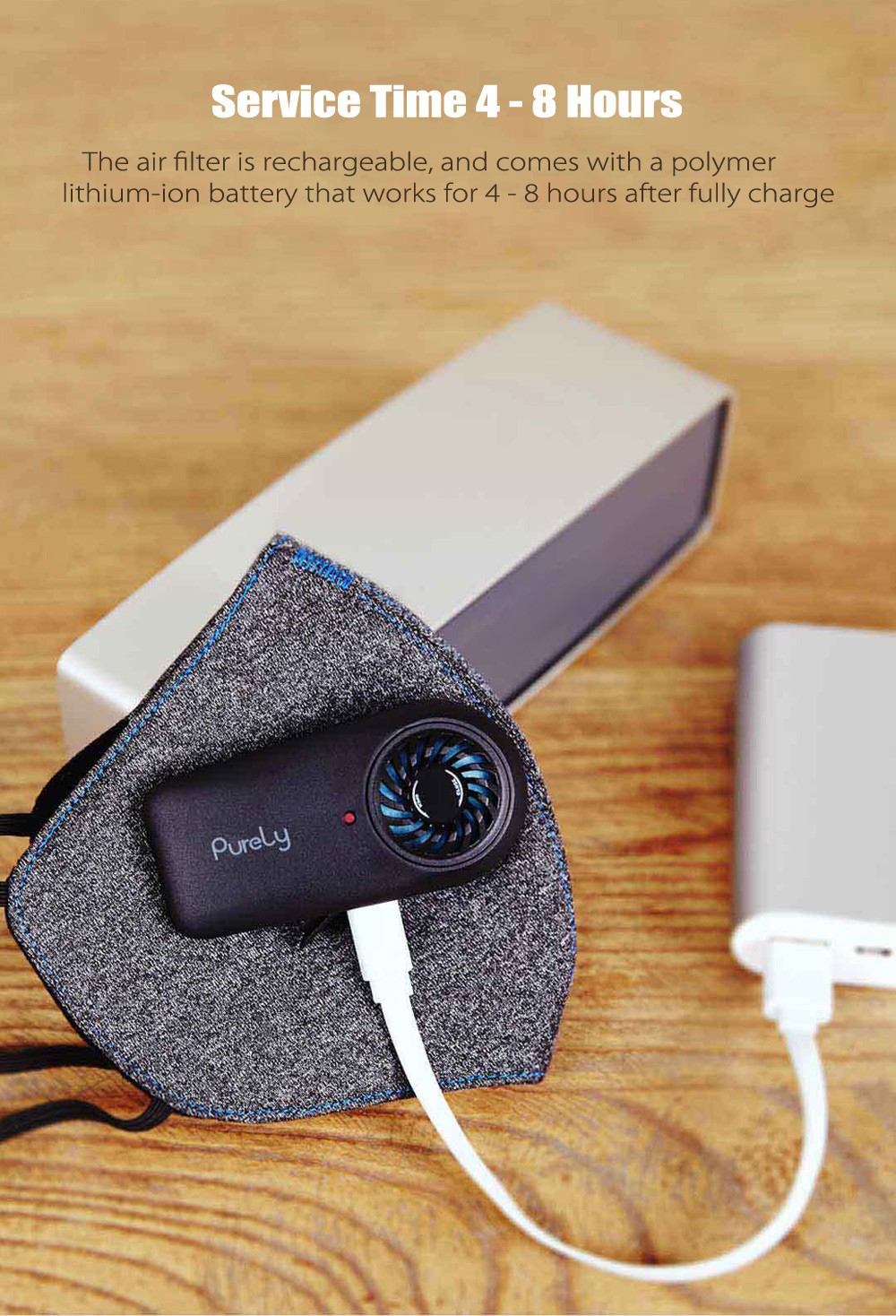Xiaomi Purely Anti-Pollution Air Mask - หน้ากากพัดลมป้องกันฝุ่น Purely