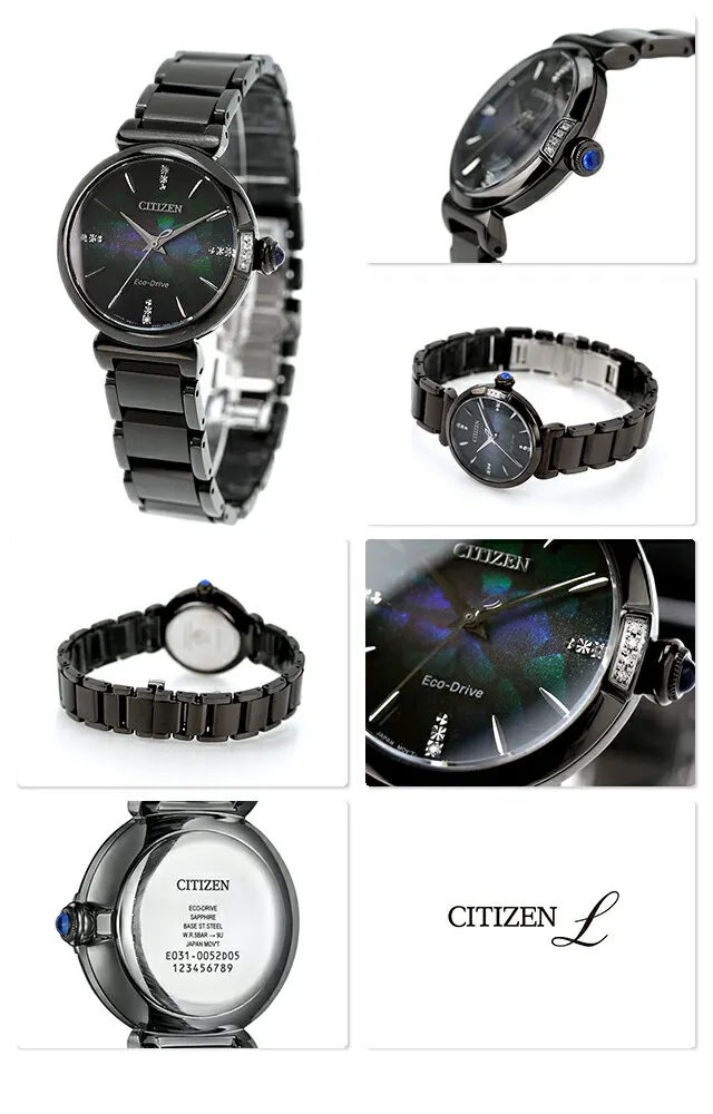 Citizen EM1067-88E นาฬิกาผู้หญิง Citizen L Eco-Drive Diamond: 8 Pcs Women's Watch