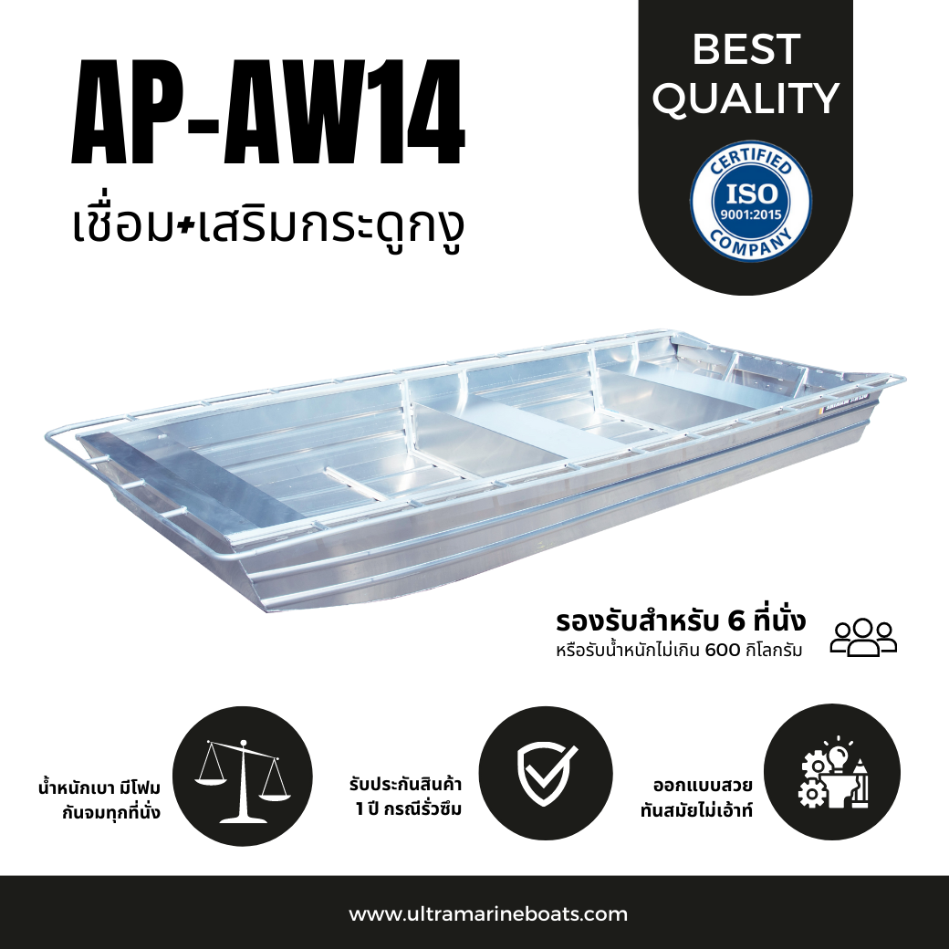 เรือท้องแบนรุ่น AP-AW14 ( ขอบกลม )