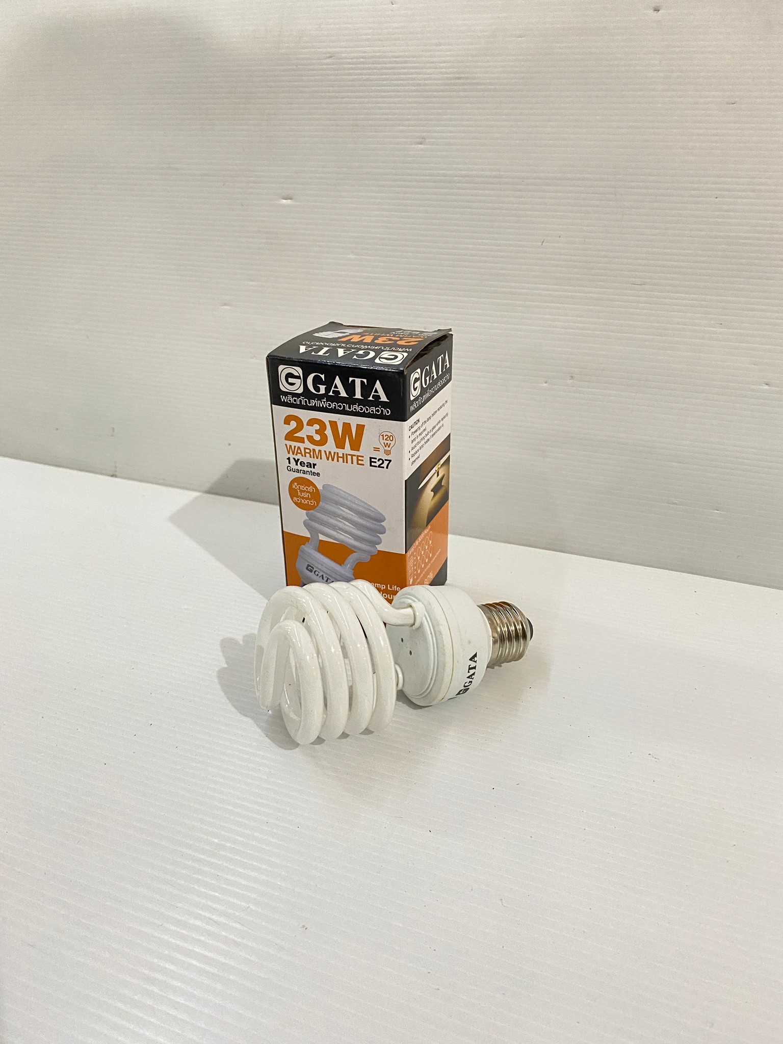 หลอดตะเกียบ SPIRAL15W 20W 23W แสง Warmwhite ขั้ว E27 GATA (หลอดประหยัดไฟ)