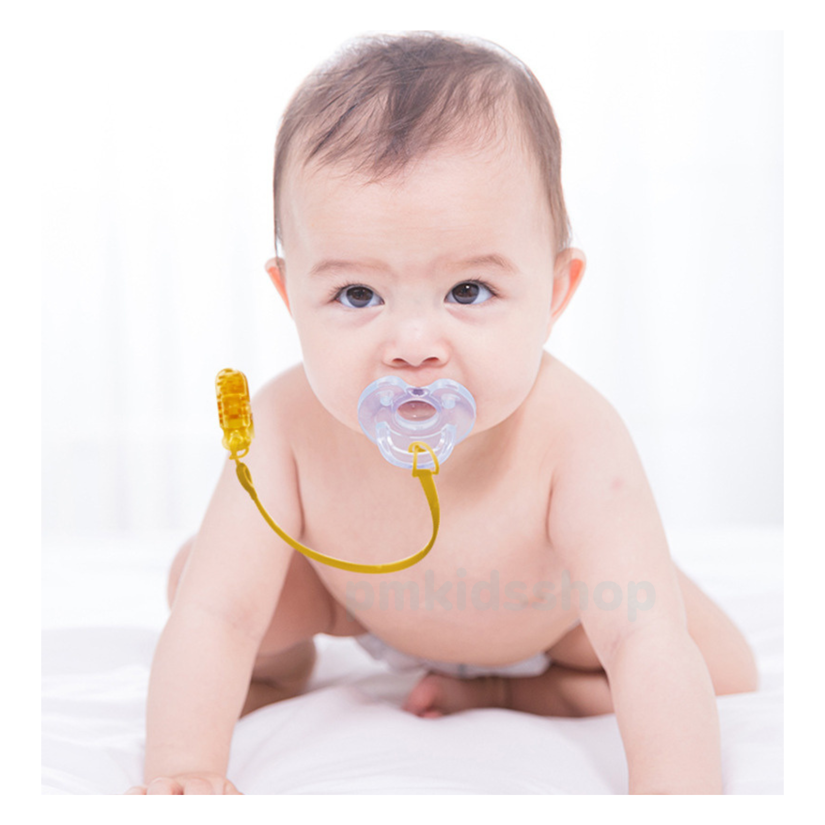 สายคลิปซิลิโคน - ลายดาว คลิปหนีบ สายคล้องซิลิโคนกันหล่น