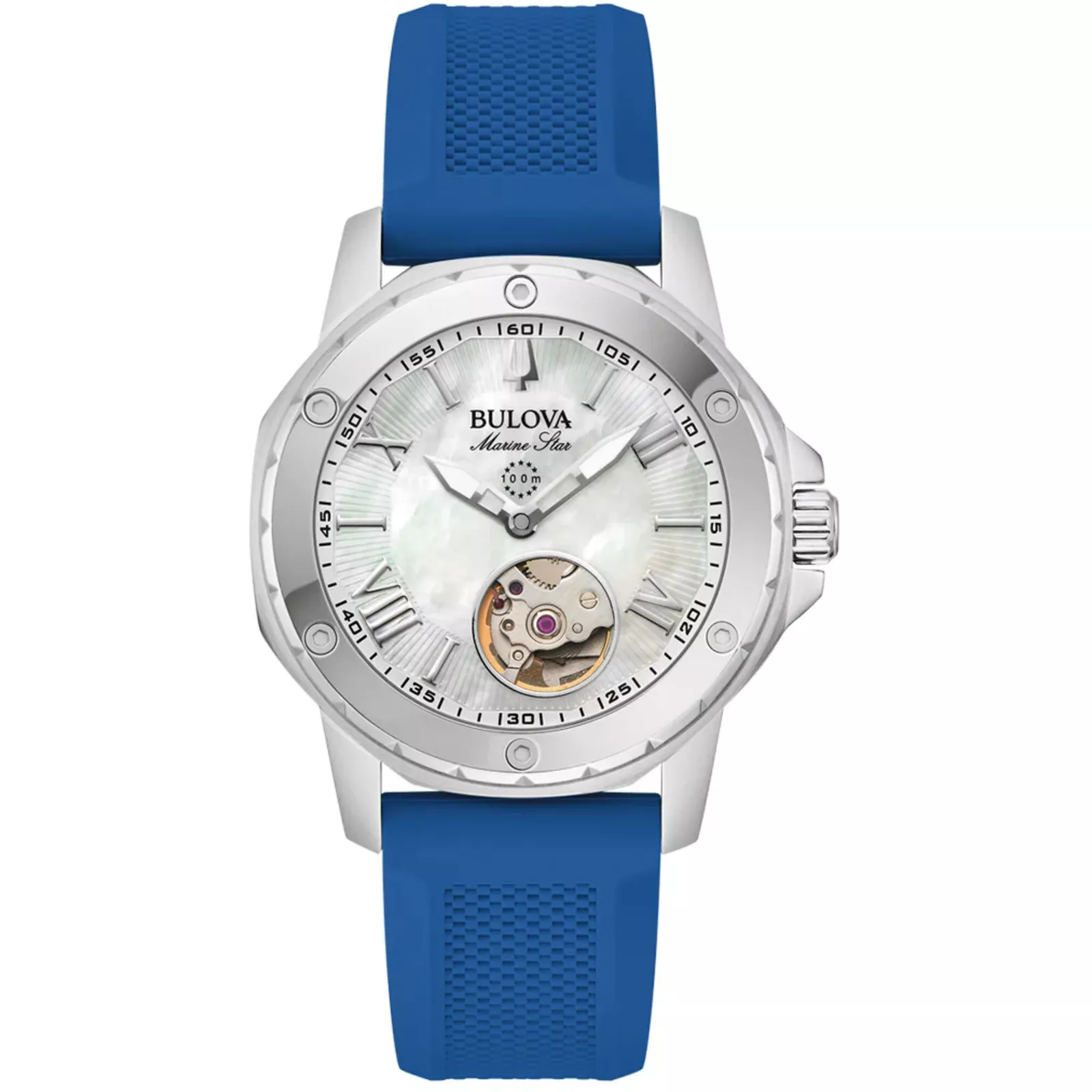 Bulova 96L324 นาฬิาผู้หญิง Marine Star Automatic Women's Watch