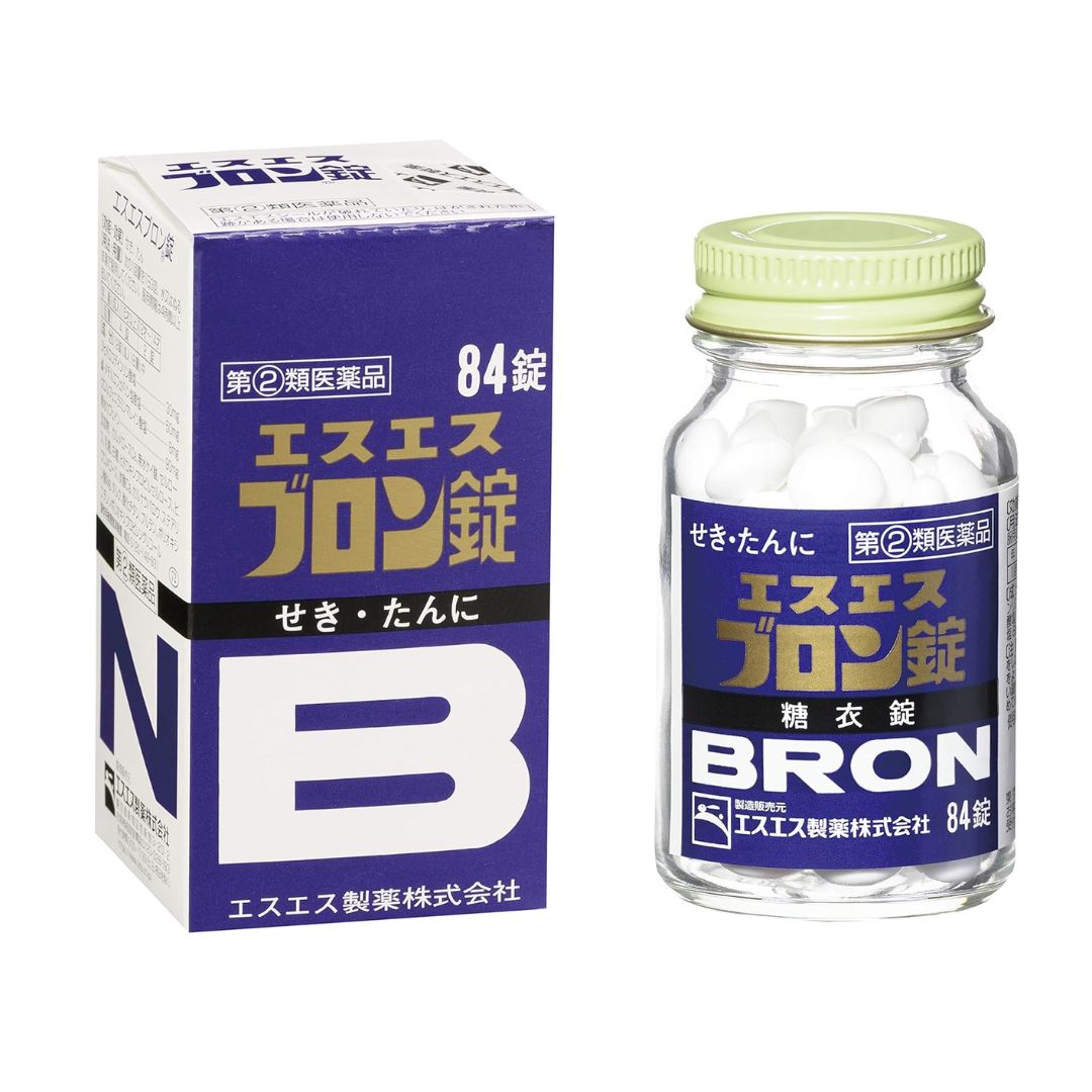 [พร้อมส่ง] ยาแก้ไอญี่ปุ่น แบบเม็ด 84 เม็ด ขับเสมหะ ลดอาการไอแบบมีเสมหะ บรรเทาอาการไอจากภูมิแพ้ หมดอายุ 2/2027 SS BRON エスエスブロン錠 84錠