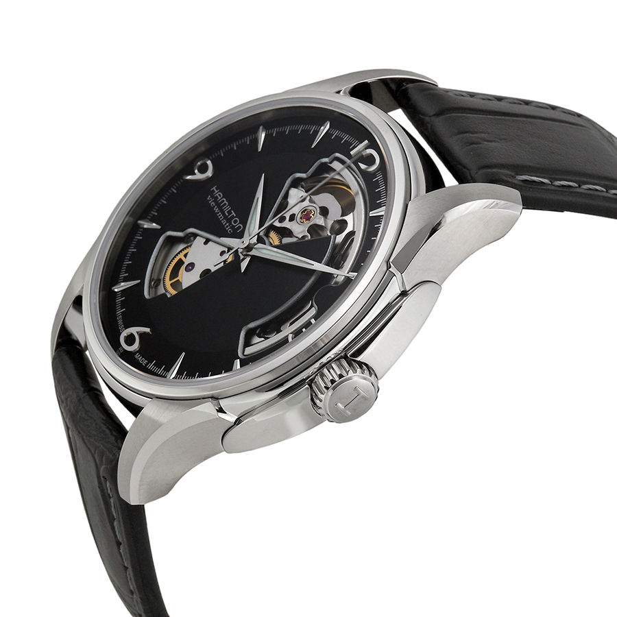 Hamilton H32565735 นาฬิกาผู้ชาย Hamilton รุ่น H32565735, Jazzmaster Automatic Open Heart Men's Watch