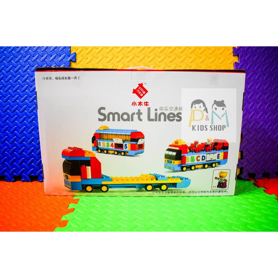 ตัวต่อเลโก้ รถโรงเรียน Block ใหญ่ 119 ชิ้น Smart lines
