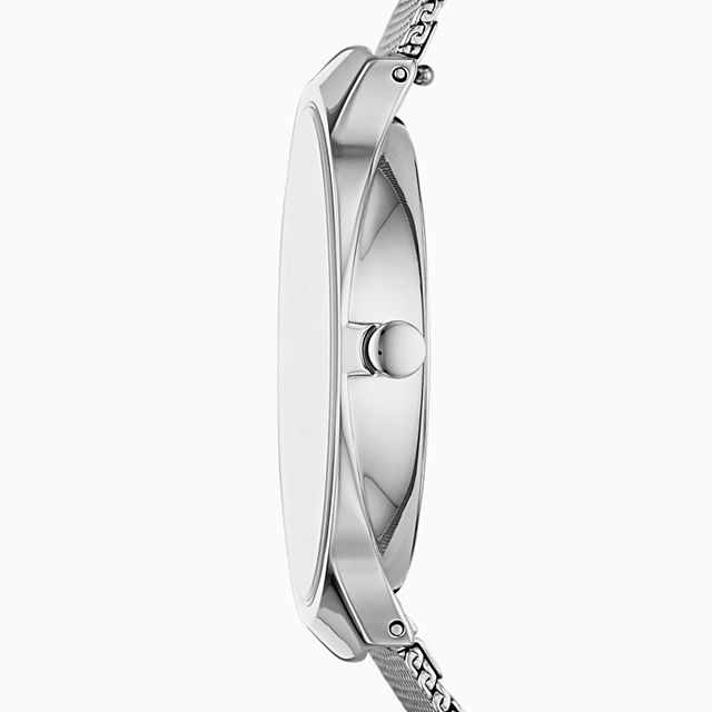 Skagen SKW6521 นาฬิกาผู้ชาย Grenen Slim Silver-Tone Steel-Mesh Quartz Men's Watch