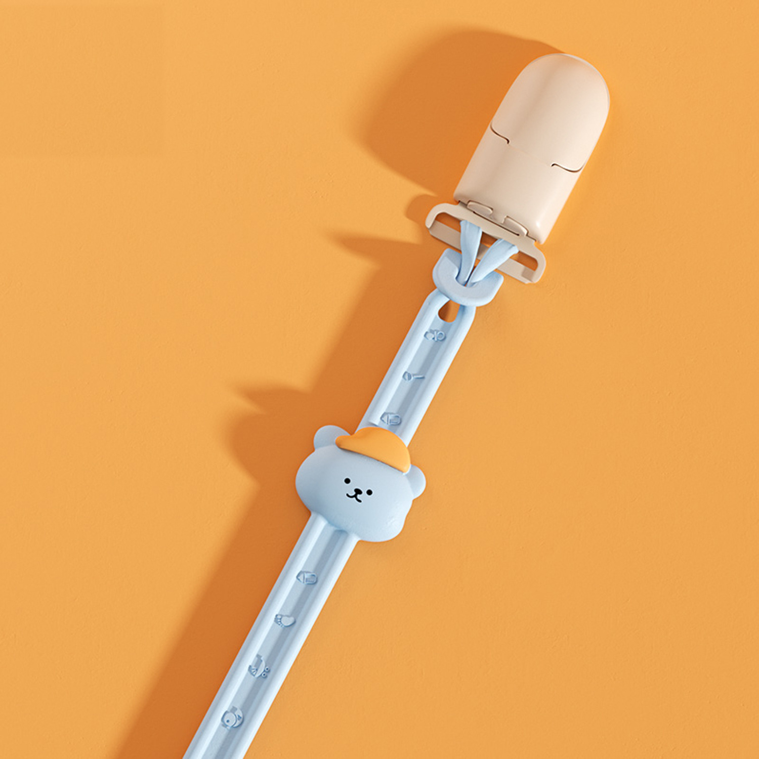 สายคล้องลายหมี ยาว 11 นิ้ว สีมินิมอล สายซิลิโคน