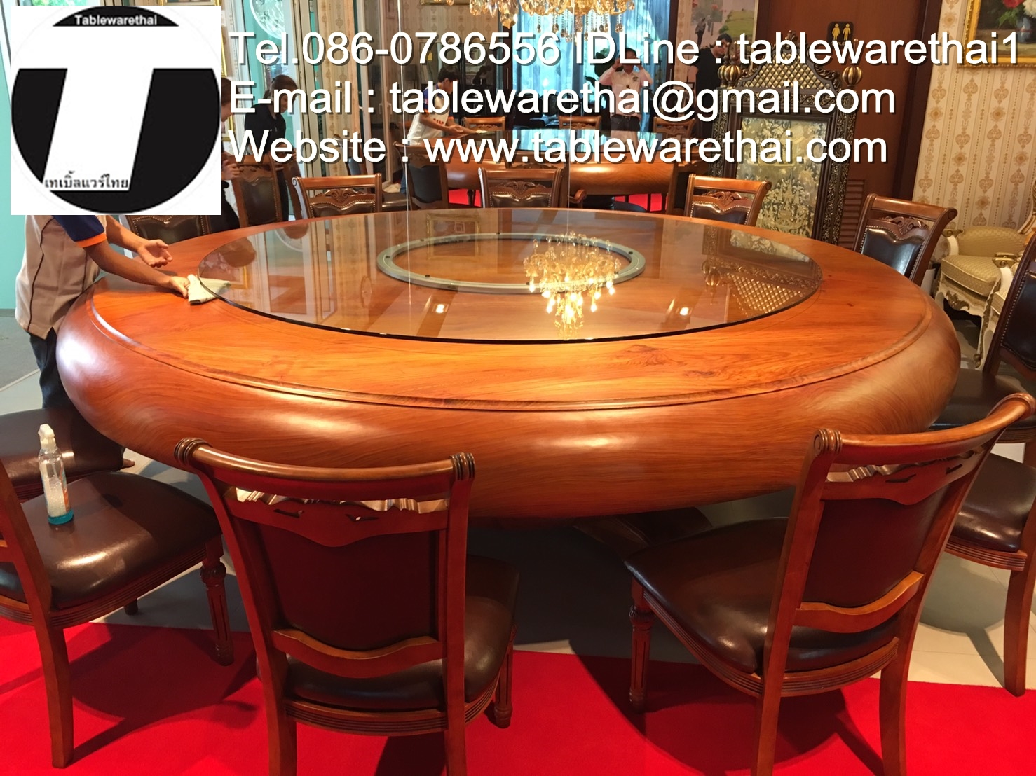 Round Table 圆桌会议 餐桌 中式餐桌 配有旋转镜组 ขนาดโต๊ะกินข้าว 20 ที่นั่ง ขนาดโต๊ะรับประทานอาหาร 20 ที่นั่ง ขนาดโต๊ะทานข้าว 20 ที่นั่ง ขนาดโต๊ะจีน 20 ที่นั่ง (ใช้โต๊ะกลม ขนาด 300 ซม.)