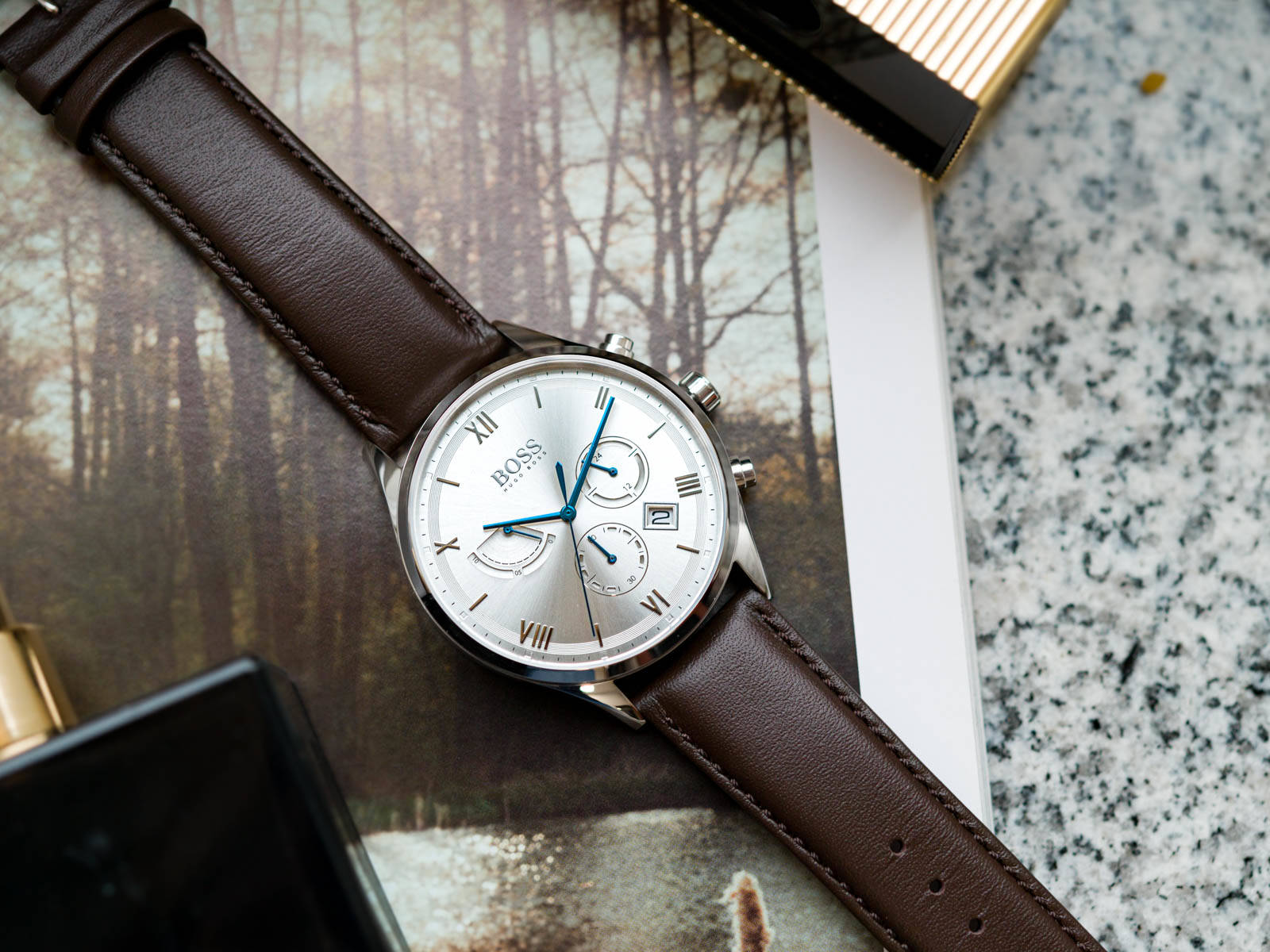 Hugo Boss 1513889 นาฬิกาผู้ชาย Gallant Chrono Quartz Men's Watch