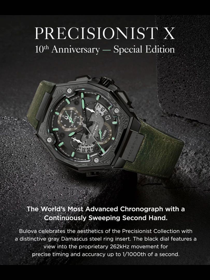 Bulova 98B355 นาฬิาผู้ชาย Chronograph Precisionist X Special Edition Men's Watch