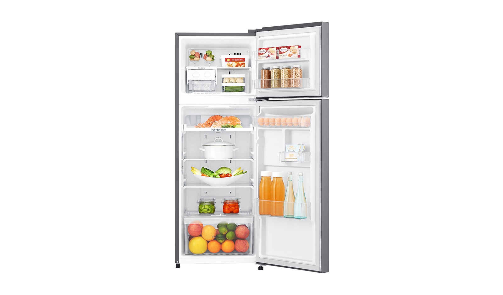 LG ตู้เย็น 2 ประตู (7.4 คิว, สีเงินแพลตตินั่ม) รุ่น GN-C222SLCN.APZPLMT