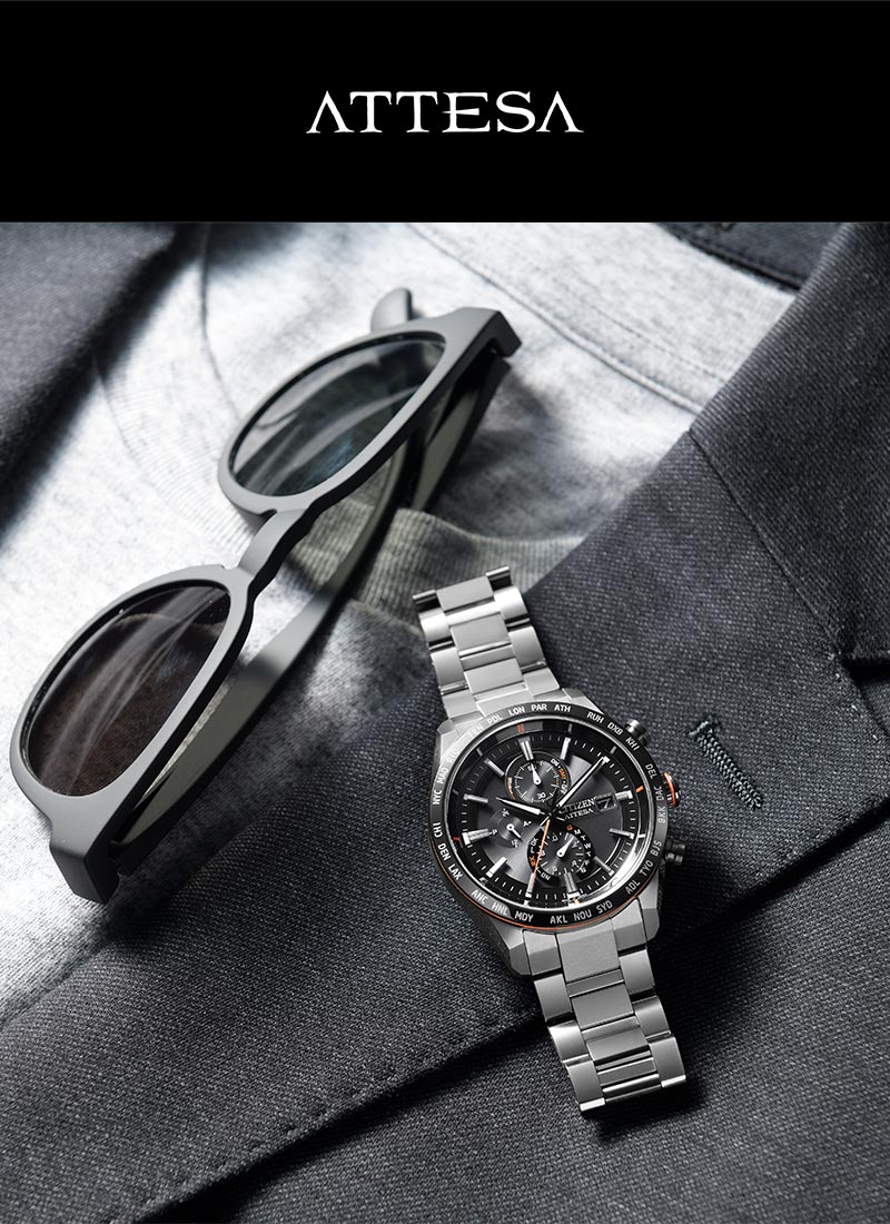 Citizen AT8189-61E นาฬิกาผู้ชาย Attesa Made In Japan Perpetual Chronograph Eco-Drive Men's Watch