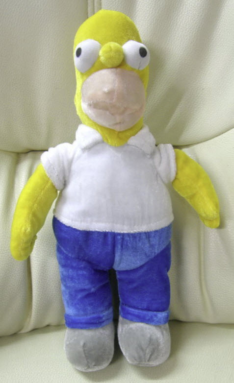 โฮมเมอร์ (Homer) ผ้ากำมะหยี่ ขนาด 14 นิ้ว (มือสอง)