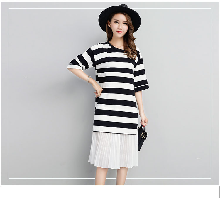 ชุดคลุมท้องเปิดให้นม แขน3ส่วน ผ้าเนื้อนิ่ม ช่วงกระโปรงซ้อนด้วยผ้าชีฟองอัดพรีท สวยมาก M L XL XXL