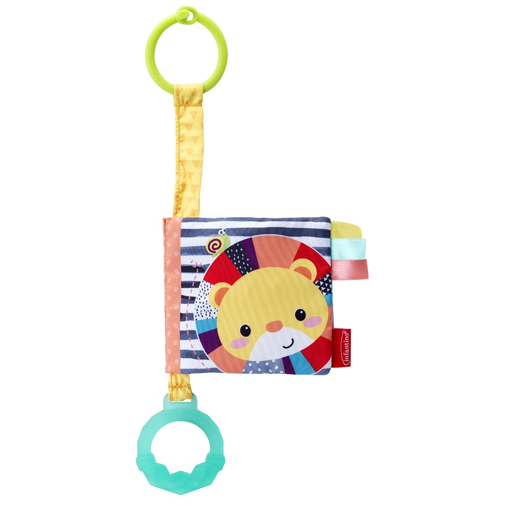 Infantino หนังสือผ้าเสริมพัฒนาการ : Link & Squeak Animal Crinkle Book