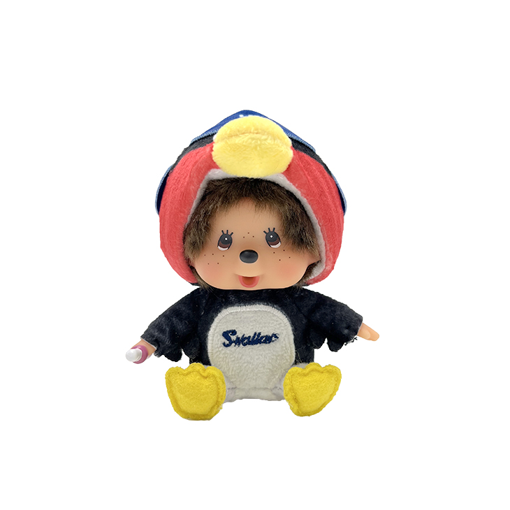 [PRE-ORDER] พวงกุญแจ ตุ๊กตา ม่อนชิชิ Size SS Monchhichi Tsubakuro Mascot Keychain ทีมเบสบอลญี่ปุ่น Tokyo Yakult Swallows 【祝・つば九郎30周年記念】モンチッチ×つば九郎マスコット