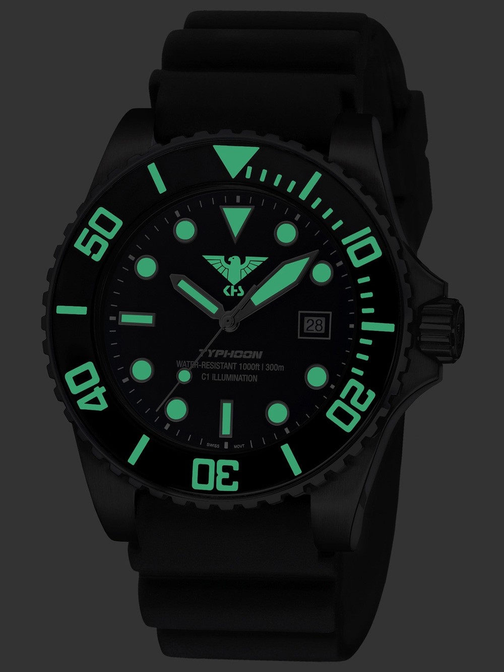 KHS Tactical KHS.TYBS.DB นาฬิกา Typhoon Quartz Watch
