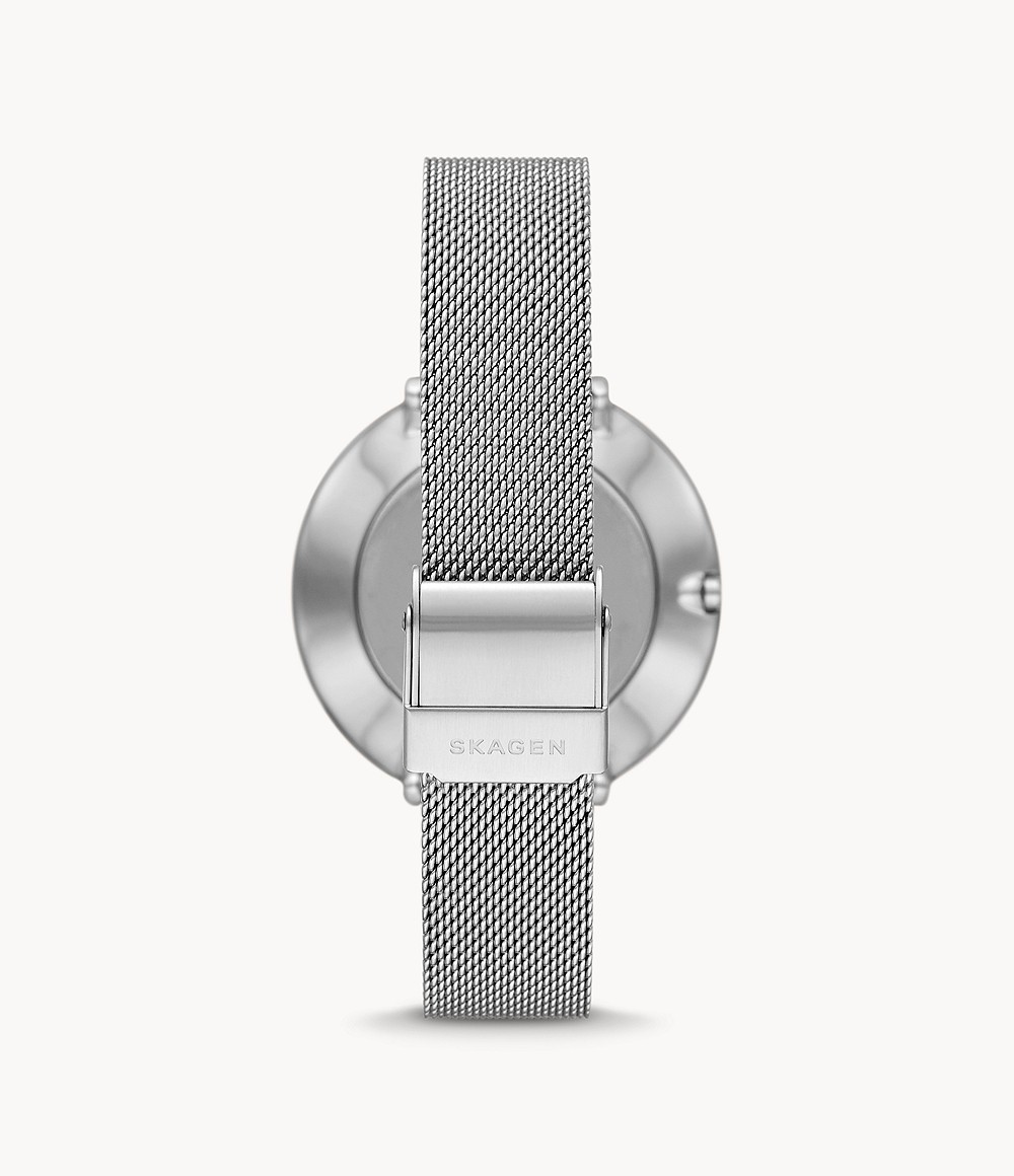 Skagen SKW3016 นาฬิกาผู้หญิง Gitte Two-Hand Silver-Tone Quartz Women's Watch