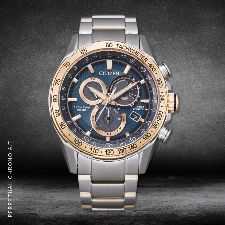 Citizen CB5916-59L นาฬิกาผู้ชาย Eco-Drive PCAT Perpetual Chrono A-T Men's Watch