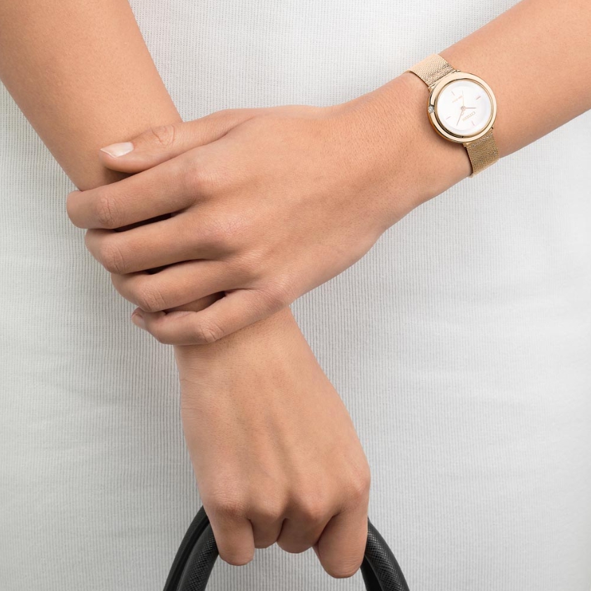 Citizen EM0643-84X นาฬิกาผู้หญิง Citizen L Ambiluna Eco-Drive Mesh Women's Watch