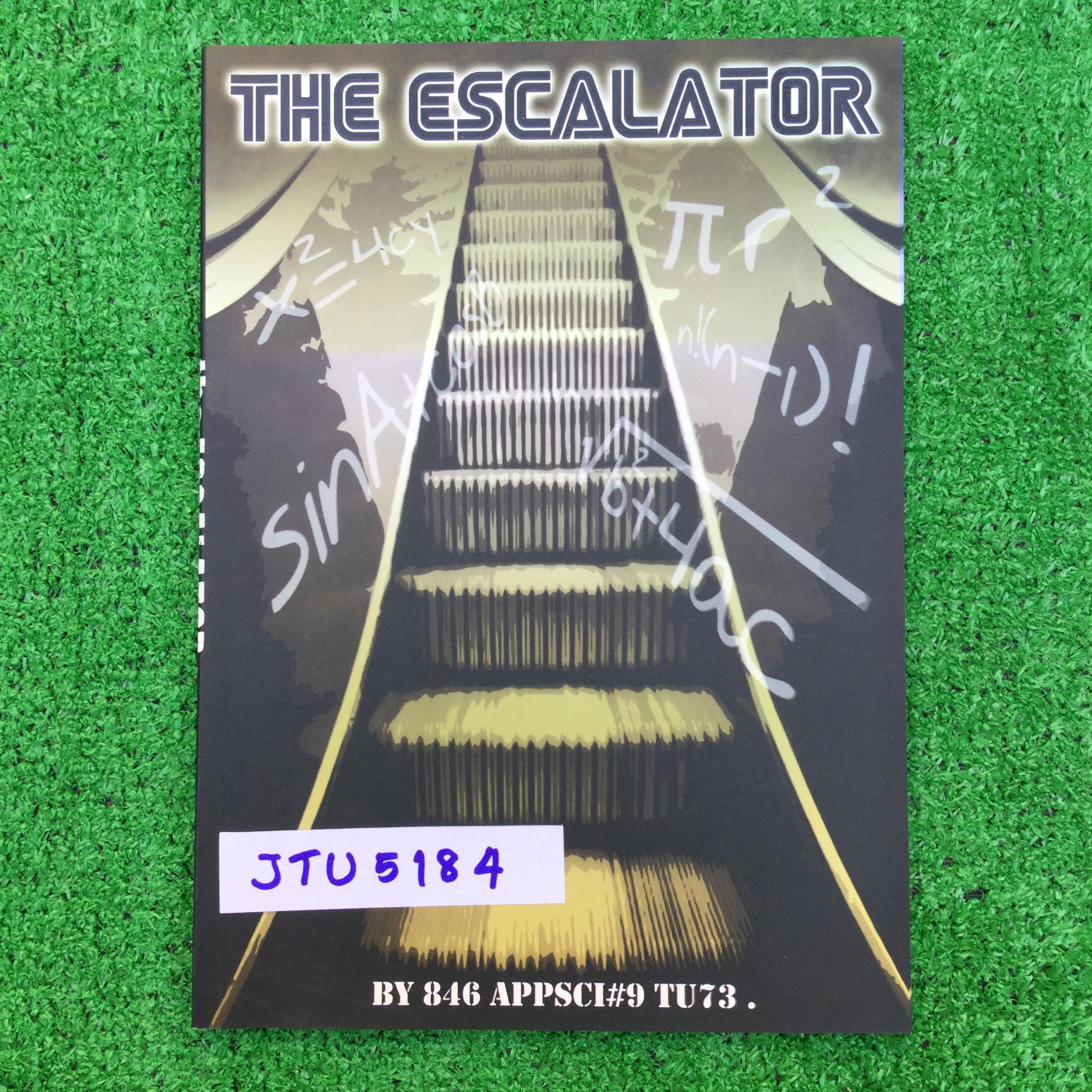 JTU5184 [เตรียมอุดม] The Escalator หนังสือที่จัดทำโดยนร.เตรียมอุดม รวบรวมแบบฝึกหัดคณิต มี5ชุด พร้อมเฉลยละเอียด มีเขียนดินสอประมาณ 5 หน้า จาก 111 หน้า ขาย 300฿